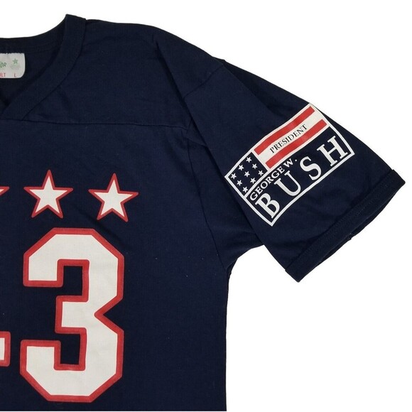 President George W Bush #43 Jersey Style T-Shirt by Gator Adult L USA Made 2000 - Picture 4 of 7